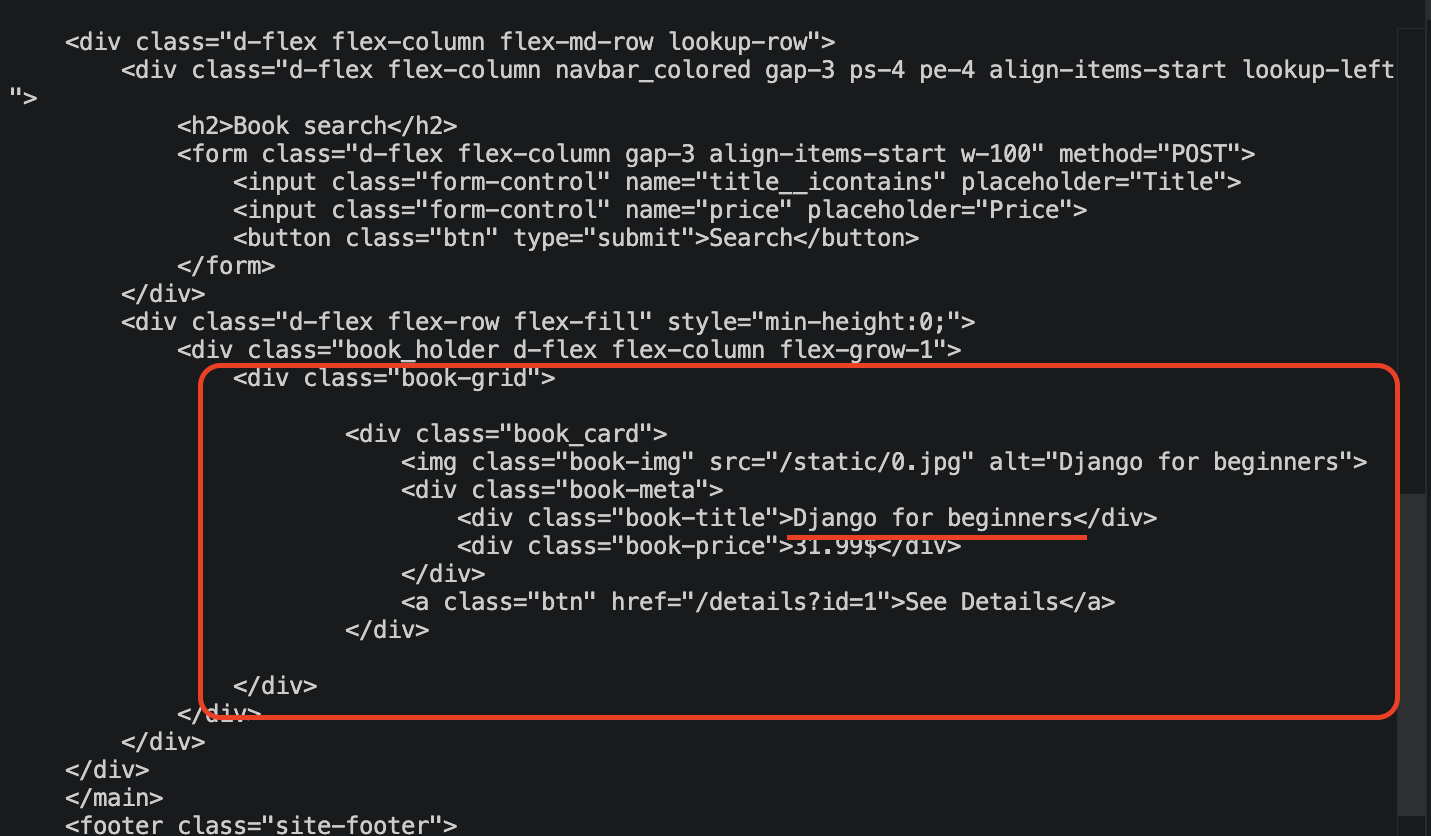 Proof of concept showing Django for Beginners returned