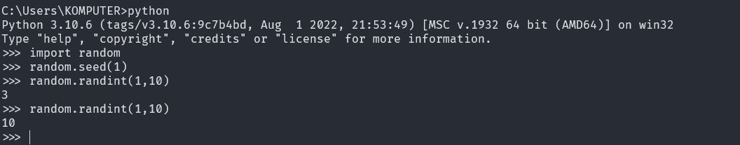 Confirming the sequence by running Python locally